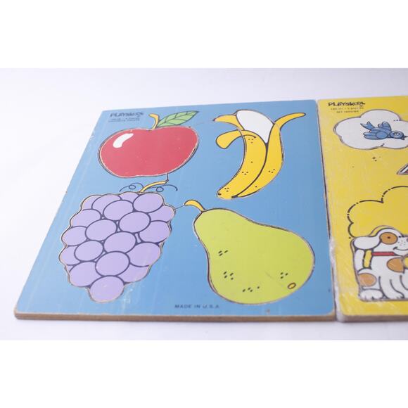 Playskool, Frame-tray Puzzles, Favorite Fruits, My House, Children, Fine Motor - Picture 3 of 3